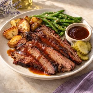 Slow-cooked prime brisket station