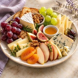 Imported fruit & cheese display