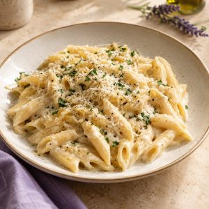 Alfredo penne pasta