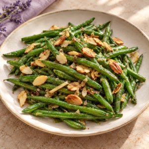 French beans almondine