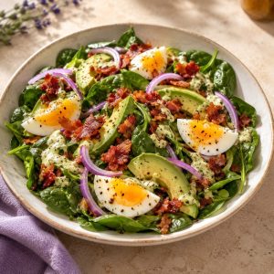 Organic spinach salad